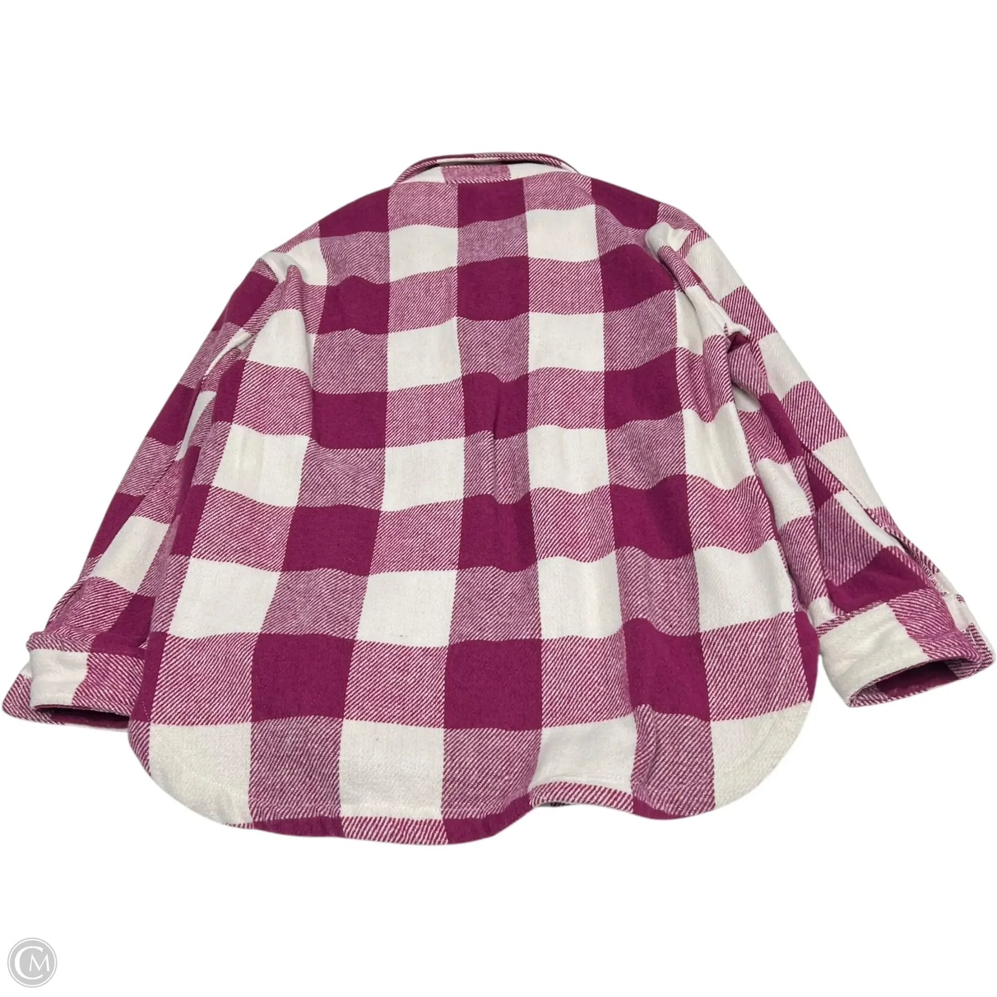 Jacket Shirt By Members Mark In Purple & White, Size: Xs