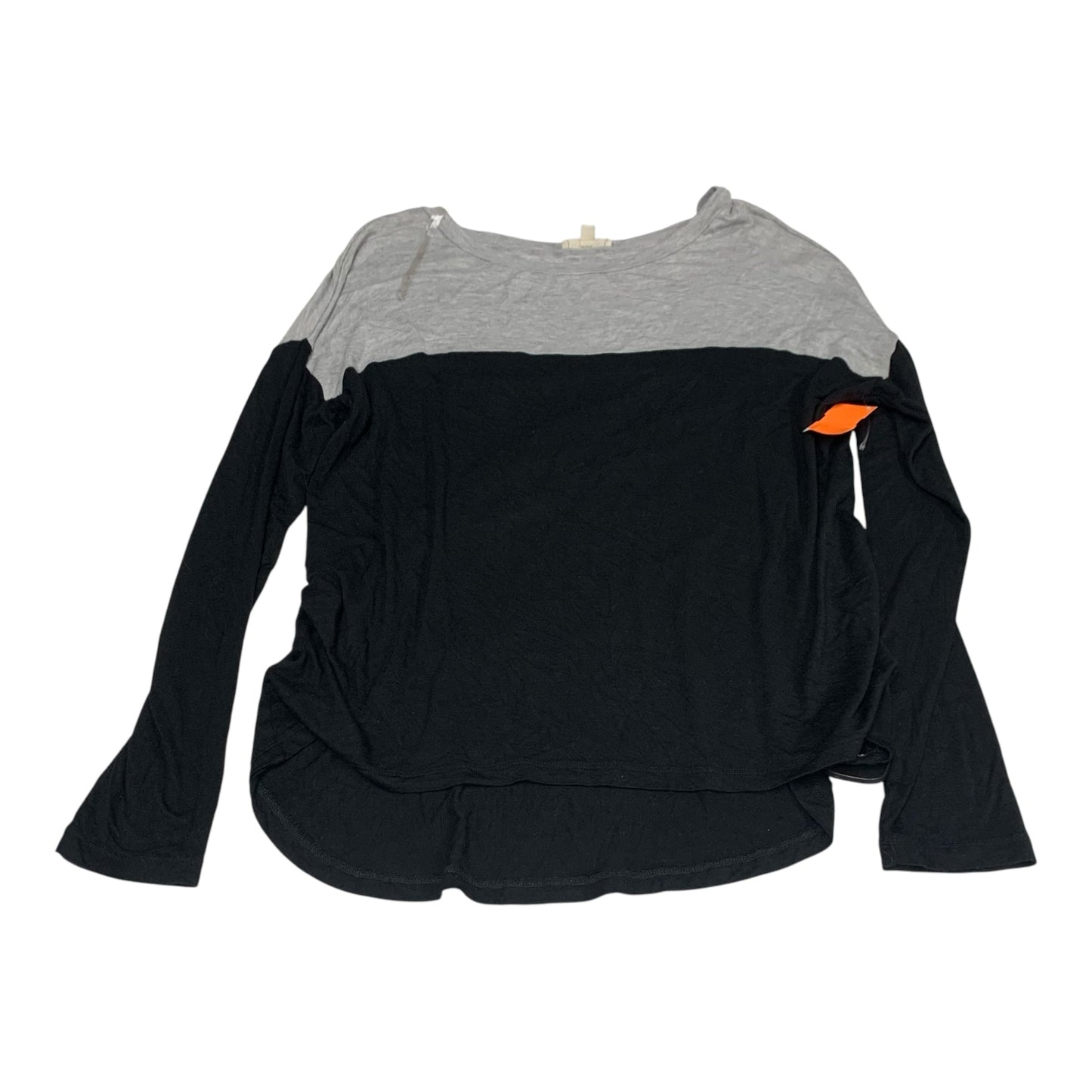 Tunic Long Sleeve By Zenana Outfitters In Black & Grey, Size: L