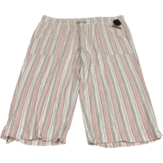Pants Cropped By Land N Sea In Striped Pattern, Size: 2x