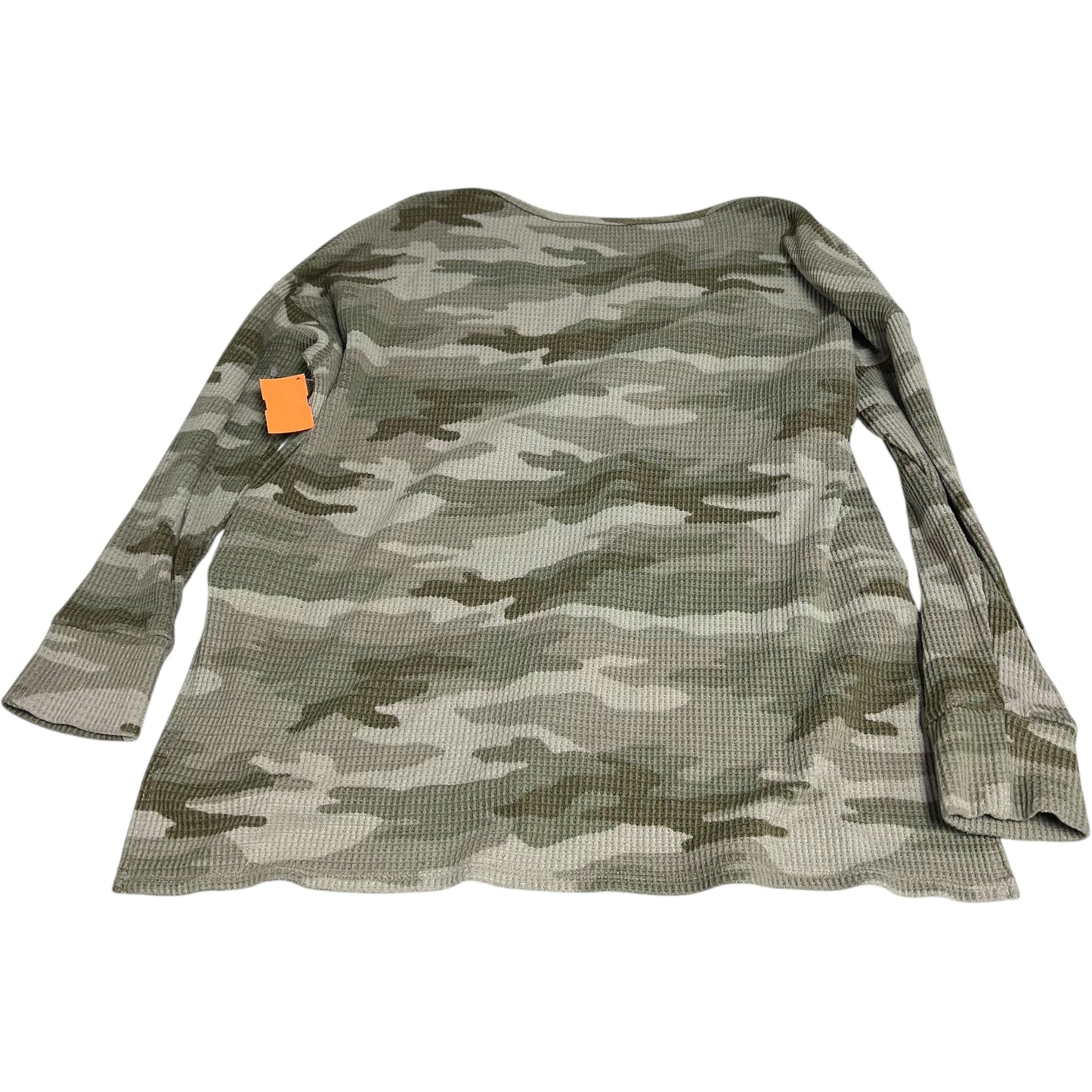 Top Long Sleeve By American Eagle In Camouflage Print, Size: S
