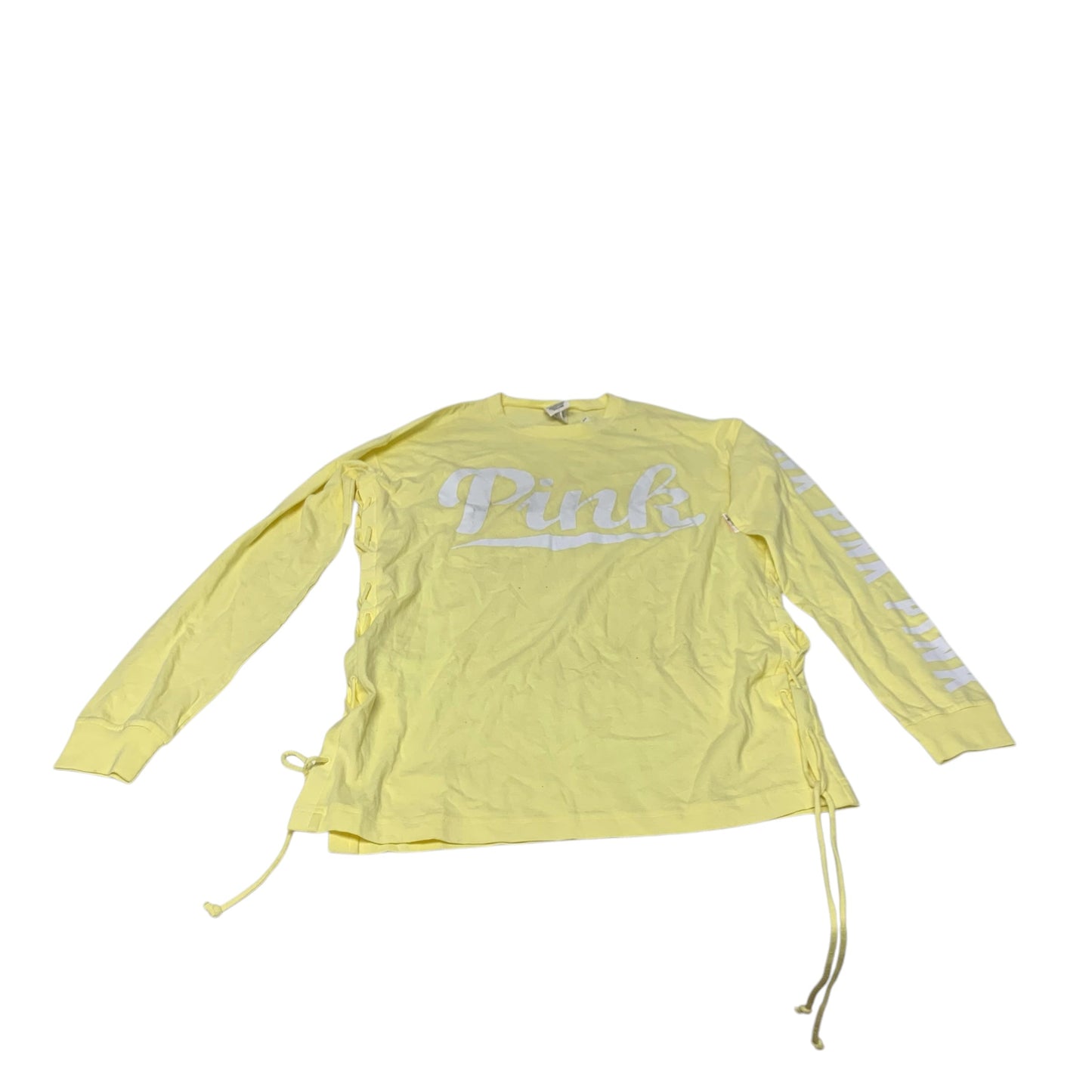 Top Long Sleeve By Pink In Yellow, Size: Xs