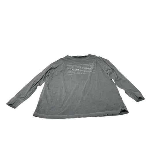 Top Long Sleeve By Pink In Grey, Size: Osfm