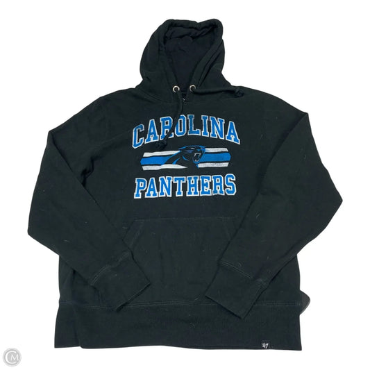 Athletic Sweatshirt Hoodie By Clothes Mentor In Black & Blue, Size: L