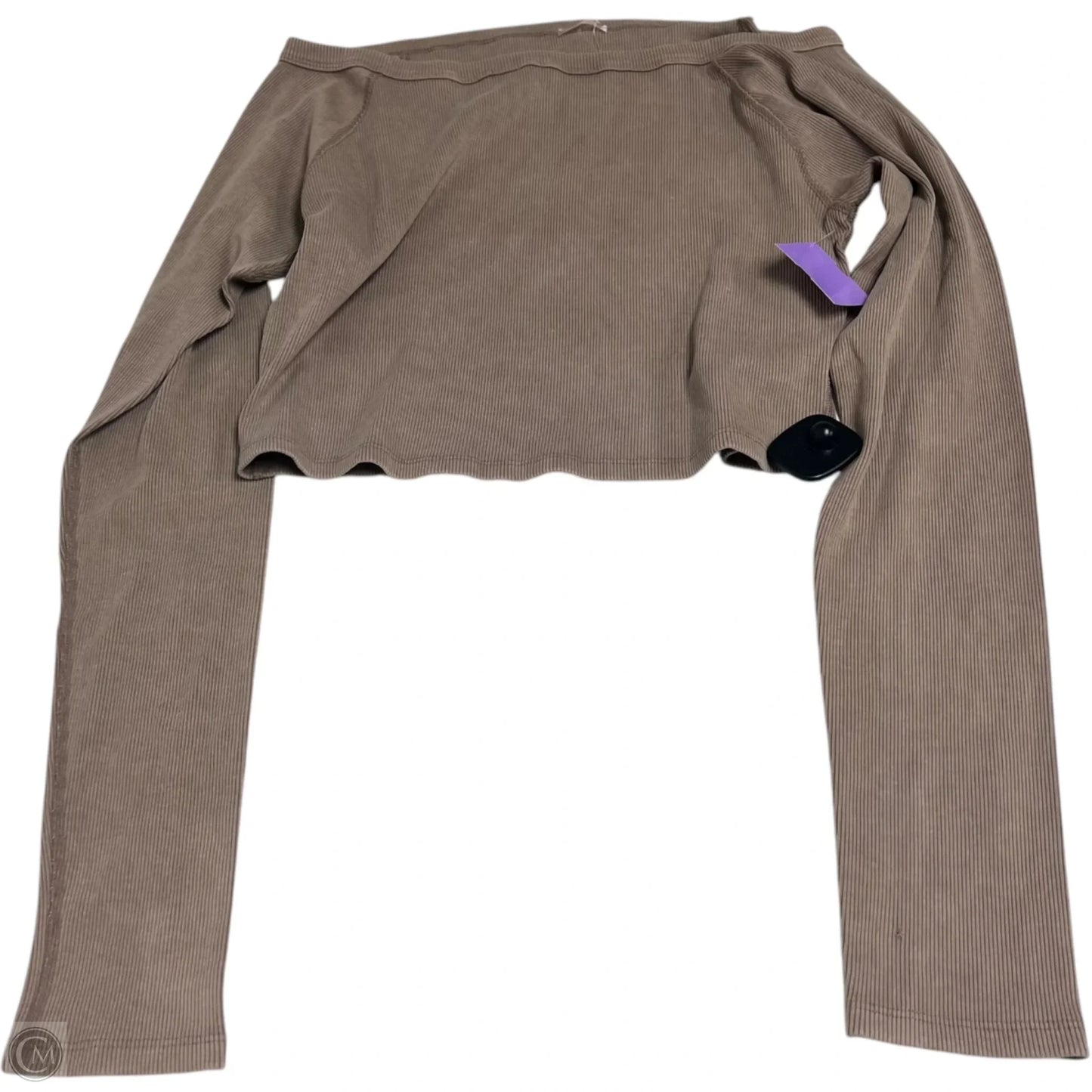 Top Long Sleeve Basic By Free People In Tan, Size: L
