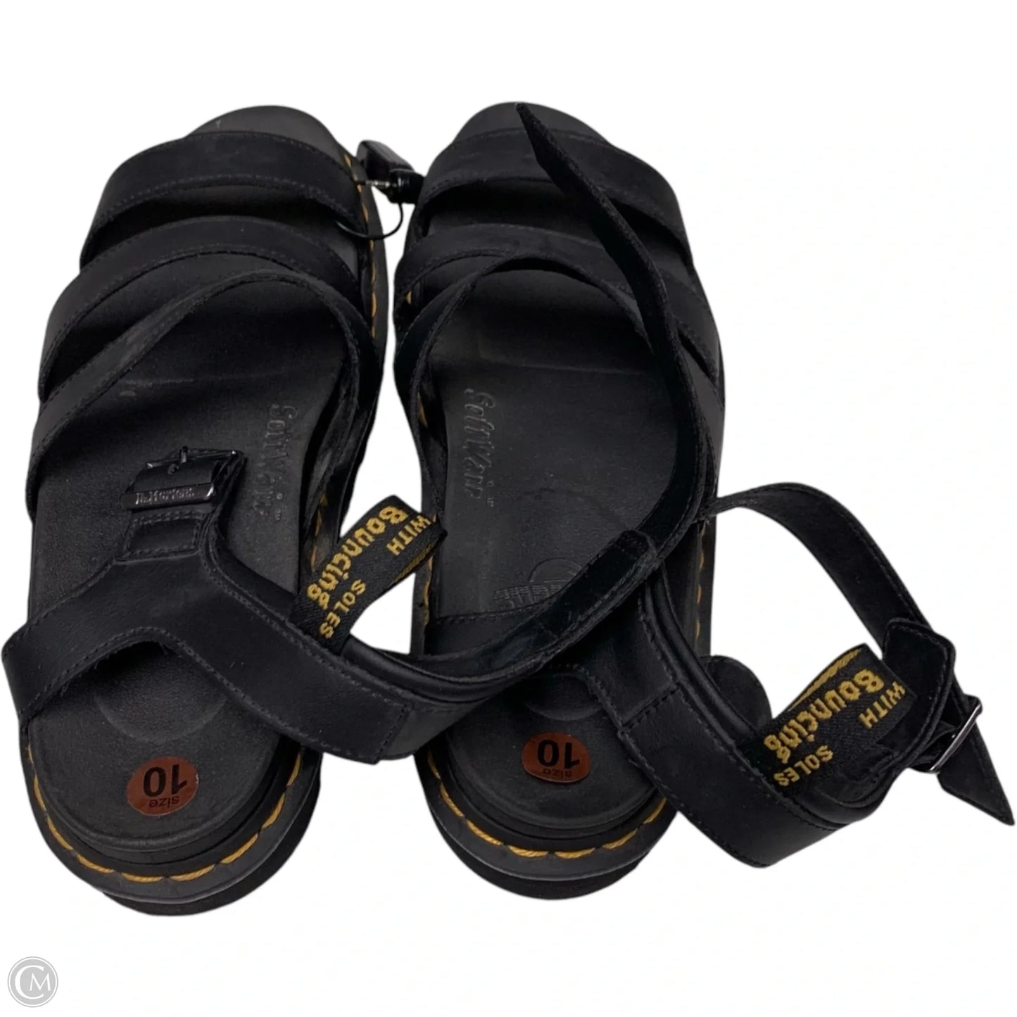 Sandals Heels Platform By Dr Martens In Black, Size: 10