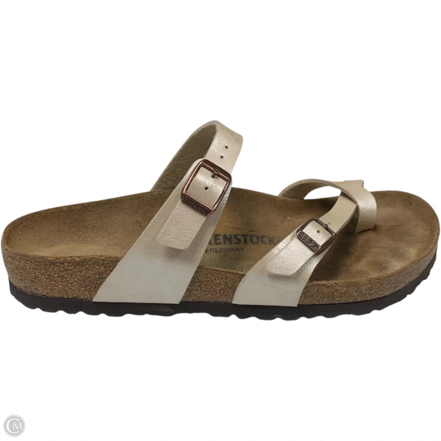 Sandals Flats By Birkenstock In Cream, Size: 9