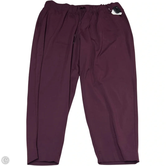 Athletic Pants By Livi Active In Maroon, Size: 1x