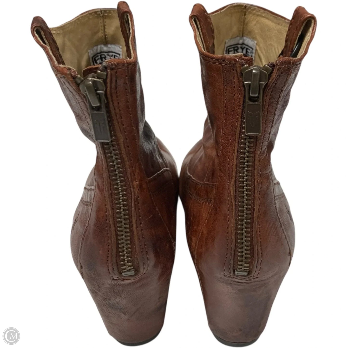 Boots Designer By Frye In Brown, Size: 7.5
