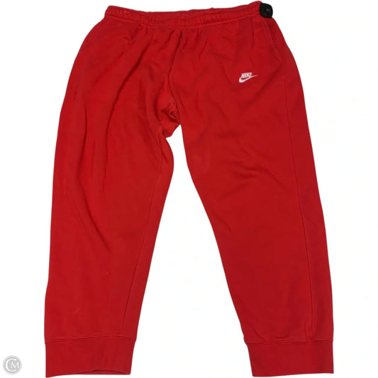 Athletic Pants By Nike Apparel In Red, Size: 3x