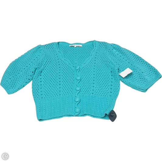 Sweater Cardigan By English Factory In Aqua, Size: L