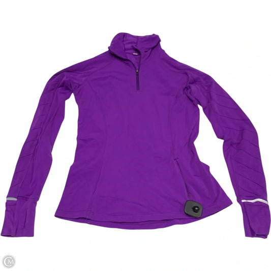 Athletic Top Long Sleeve Collar By Lululemon In Purple, Size: S