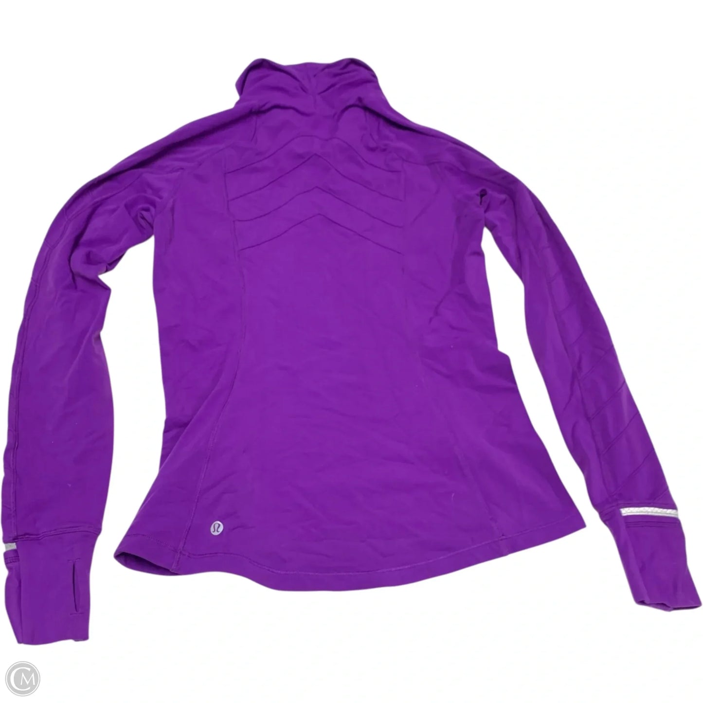 Athletic Top Long Sleeve Collar By Lululemon In Purple, Size: S