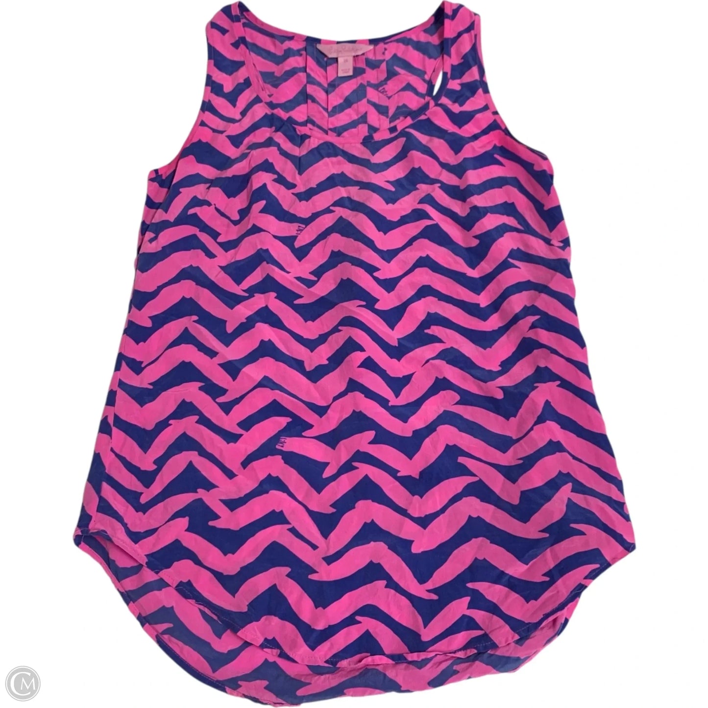 Top Sleeveless Designer By Lilly Pulitzer In Blue & Pink, Size: Xs