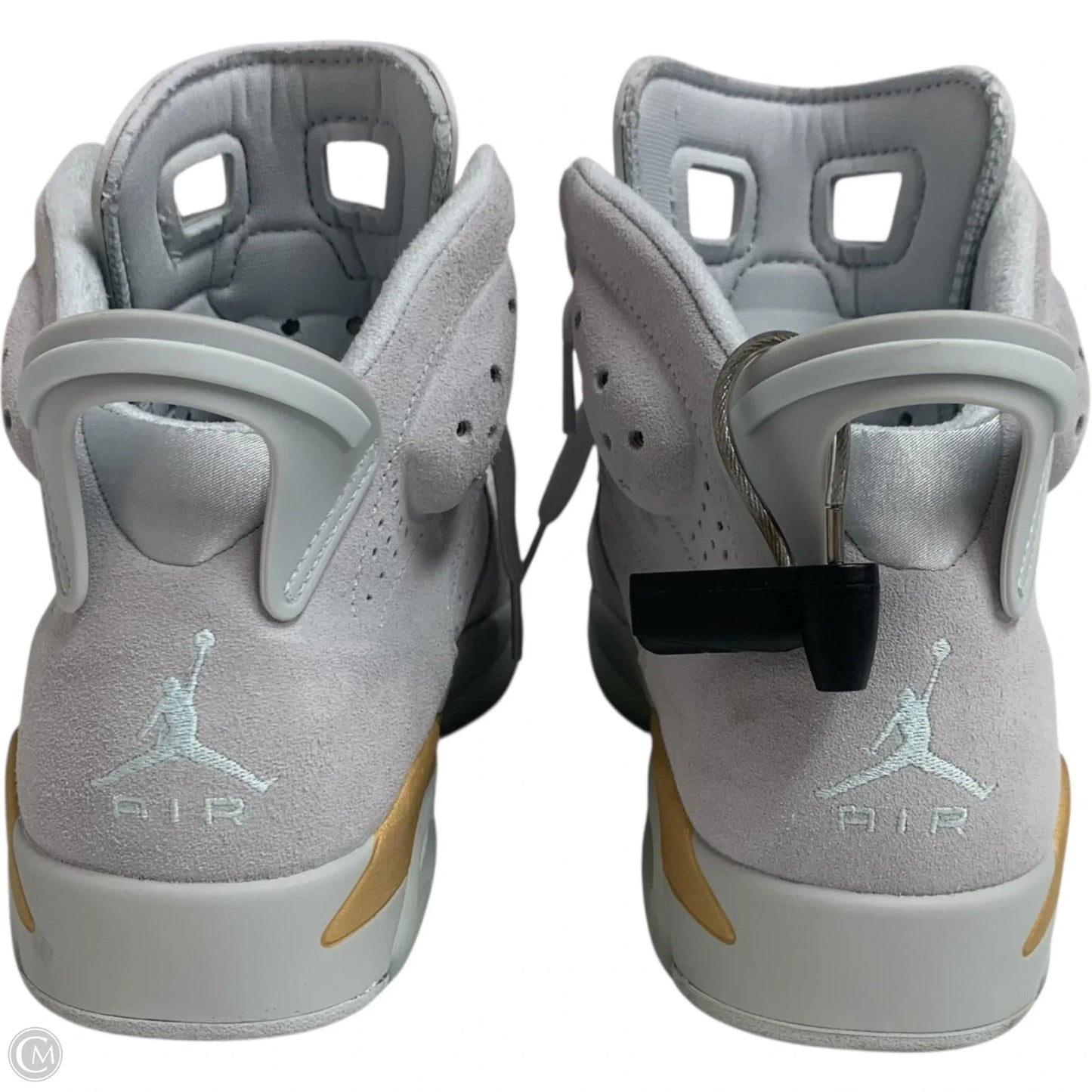 Shoes Luxury Designer By Jordan In Grey, Size: 8.5