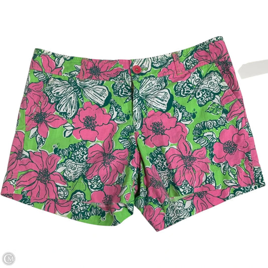 Shorts Designer By Lilly Pulitzer In Green & Pink, Size: M