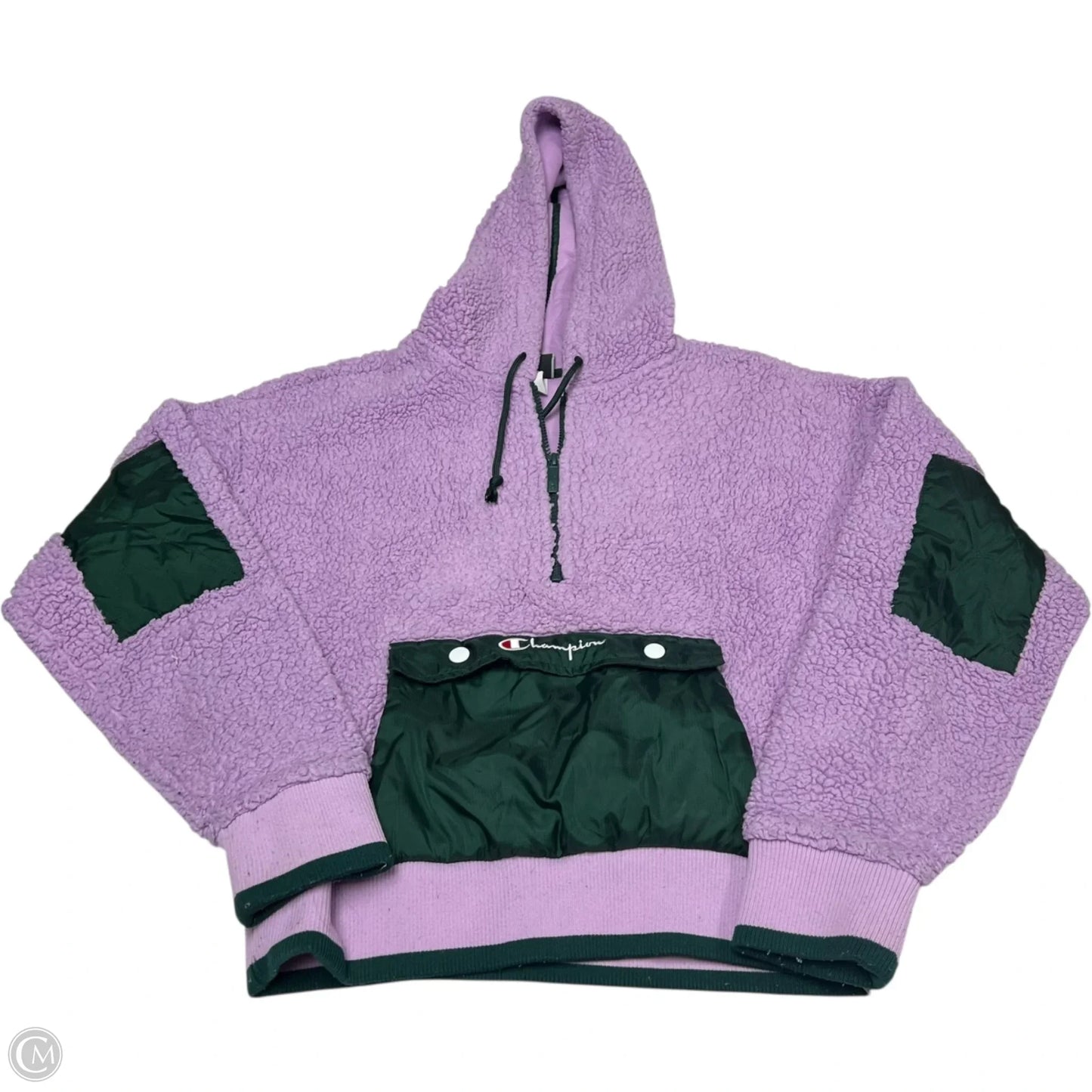 Athletic Sweatshirt Hoodie By Champion In Purple, Size: M