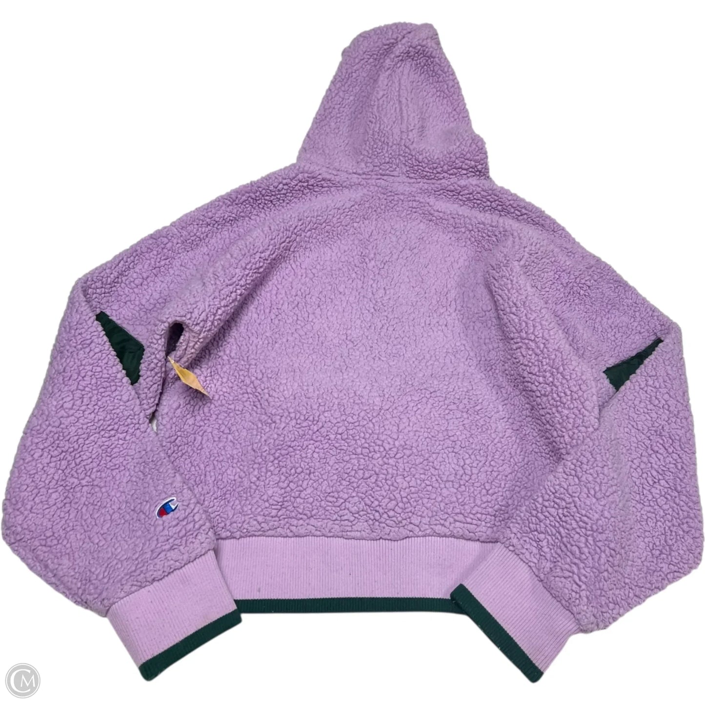 Athletic Sweatshirt Hoodie By Champion In Purple, Size: M