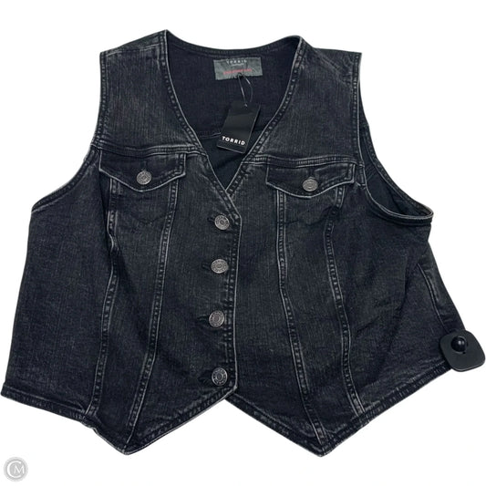 Vest Other By Torrid In Black Denim, Size: L