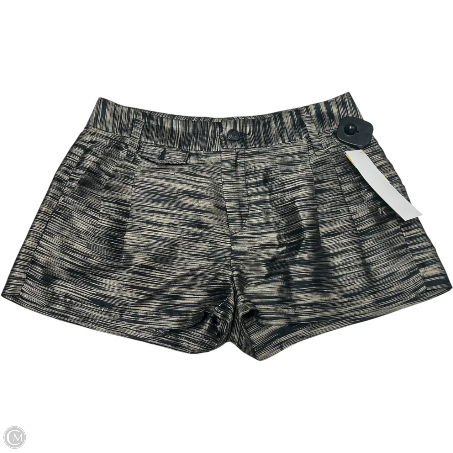 Shorts Designer By Rag And Bone In Black & Gold, Size: 2