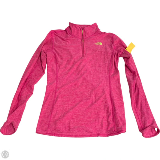 Athletic Top Long Sleeve Collar By The North Face In Pink, Size: M