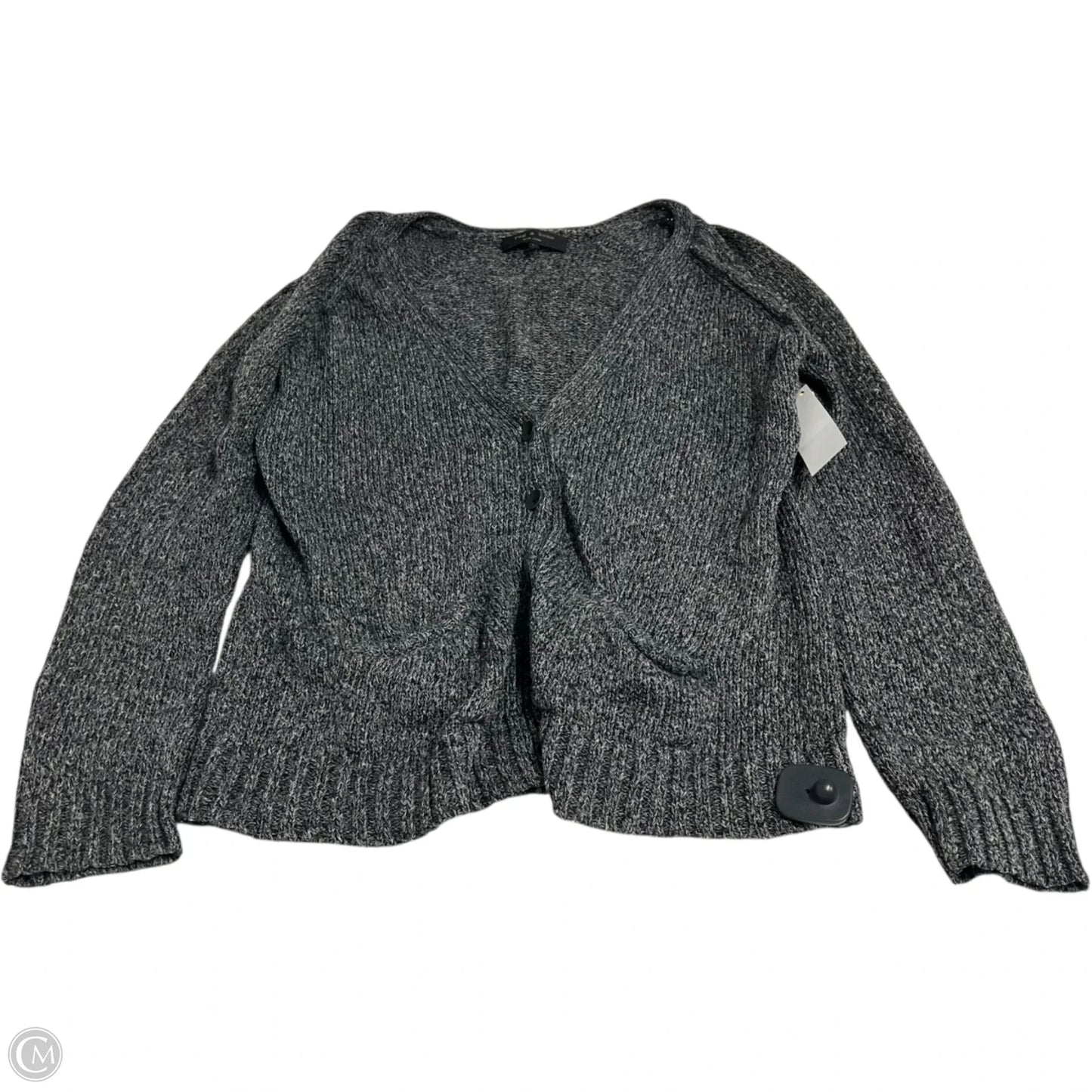 Sweater Cardigan Designer By Rag And Bone In Grey, Size: L