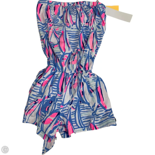 Romper Designer By Lilly Pulitzer In Blue & Pink, Size: Xxs