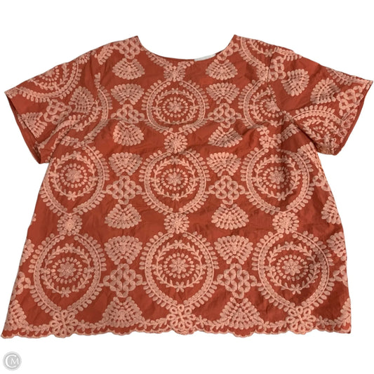 Top Short Sleeve By Eri + Ali In Orange, Size: 1x