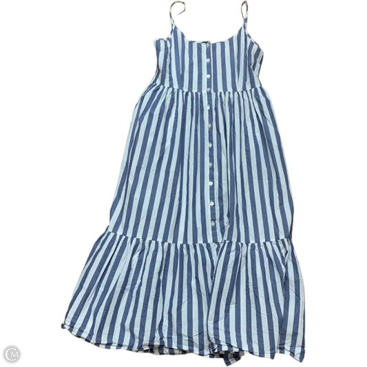 Dress Casual Maxi By Lucky Brand In Blue & White, Size: S
