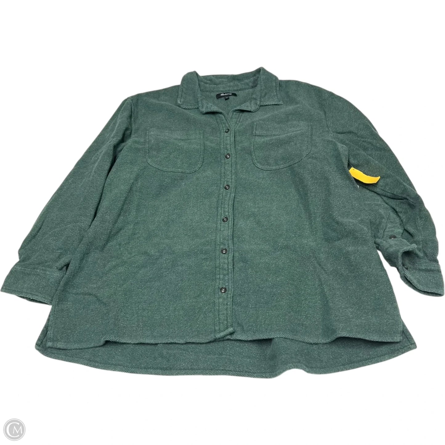 Jacket Shirt By Madewell In Green, Size: Xl