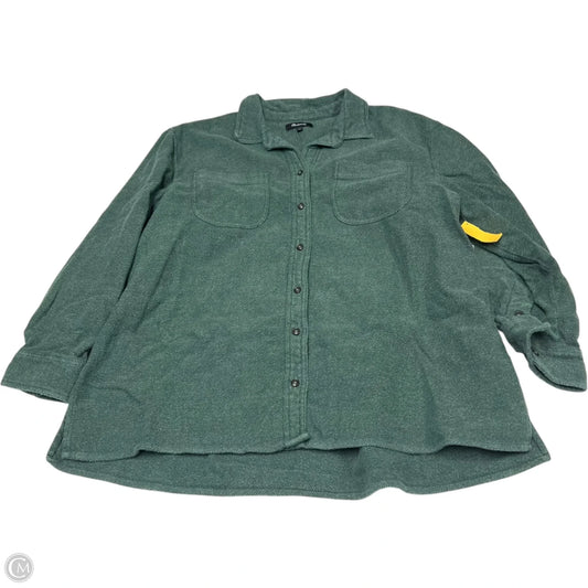 Jacket Shirt By Madewell In Green, Size: Xl
