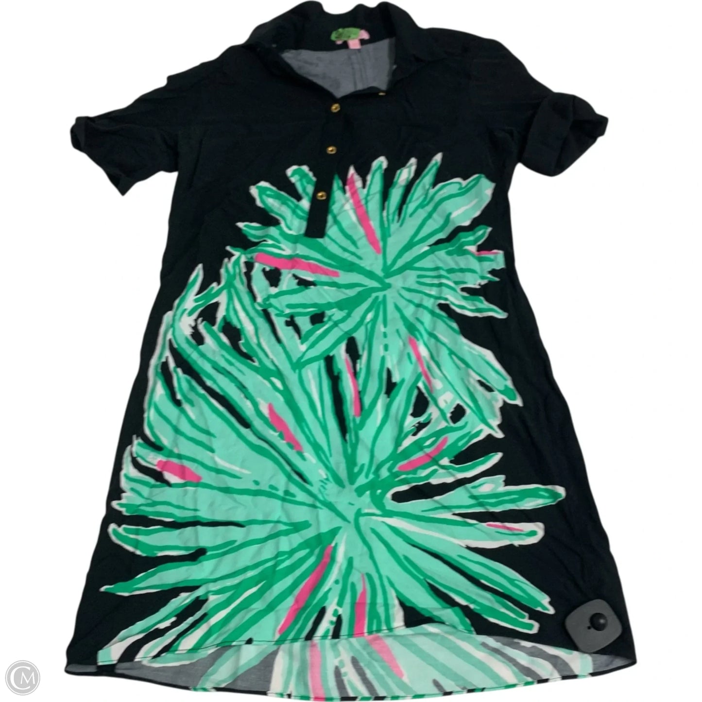 Dress Designer By Lilly Pulitzer In Black & Green, Size: S