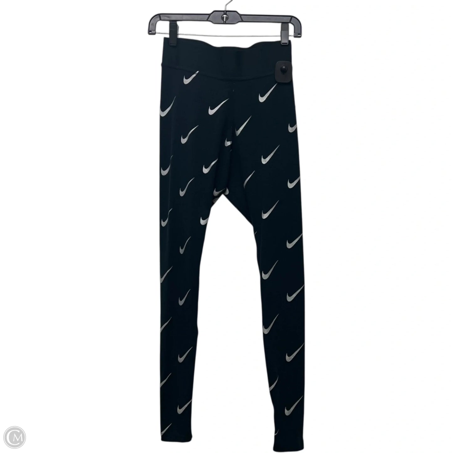 Athletic Leggings By Nike Apparel In Black & White, Size: S