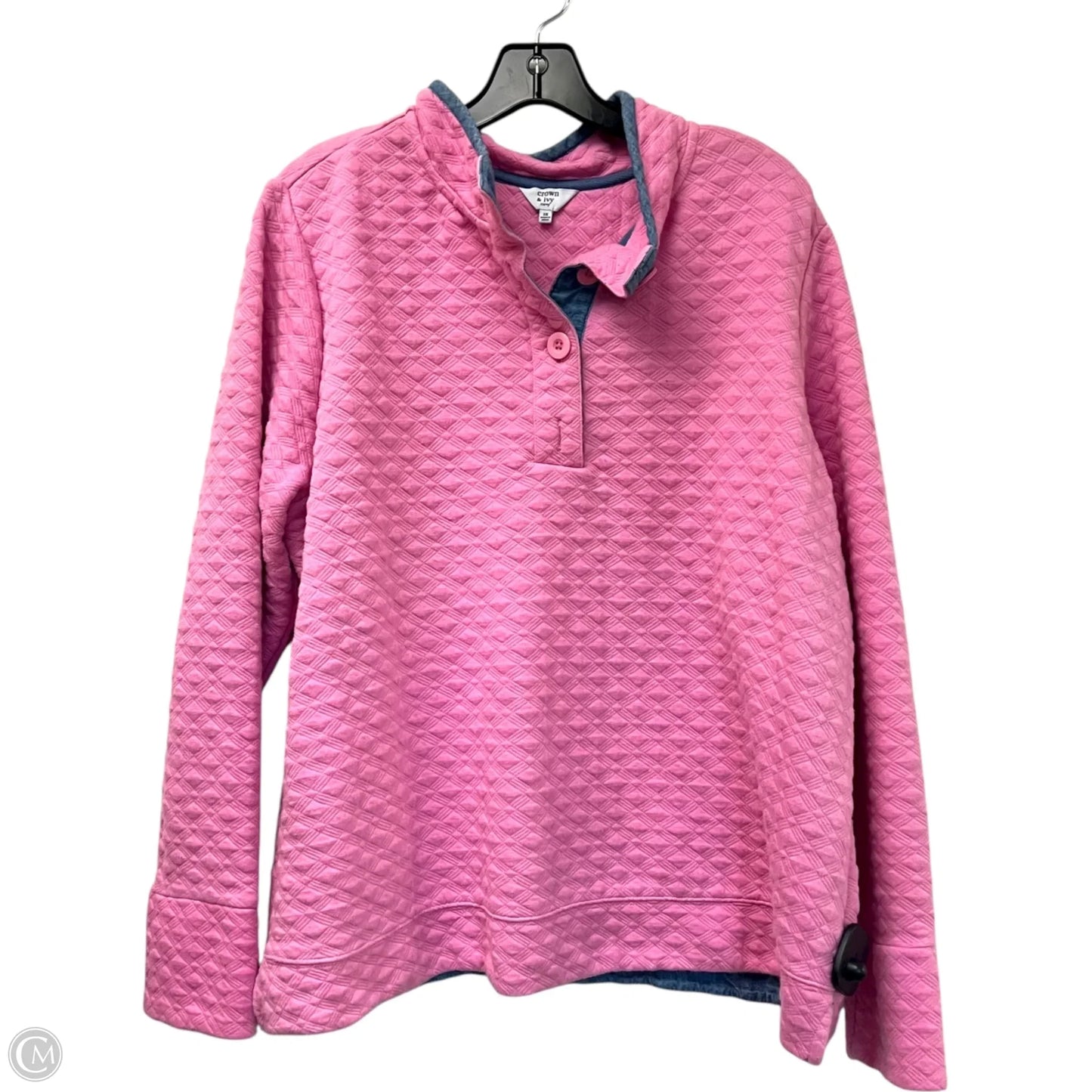 Sweatshirt Collar By Crown And Ivy In Pink, Size: 2x