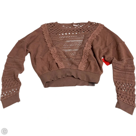 Top Long Sleeve By Free People In Pink, Size: M