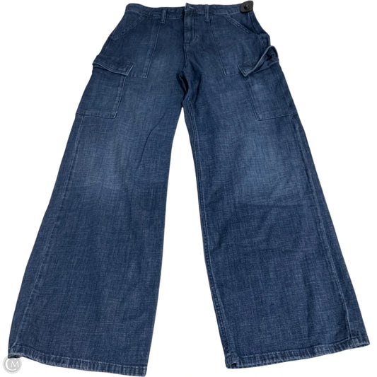 Jeans Wide Leg By Simply Vera In Blue Denim, Size: 12