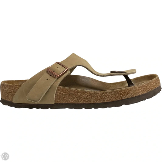 Sandals Flats By Birkenstock In Tan, Size: 8