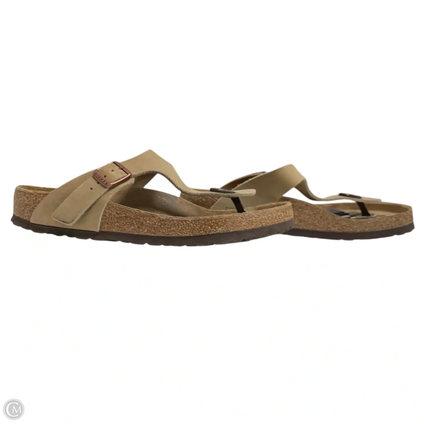 Sandals Flats By Birkenstock In Tan, Size: 8