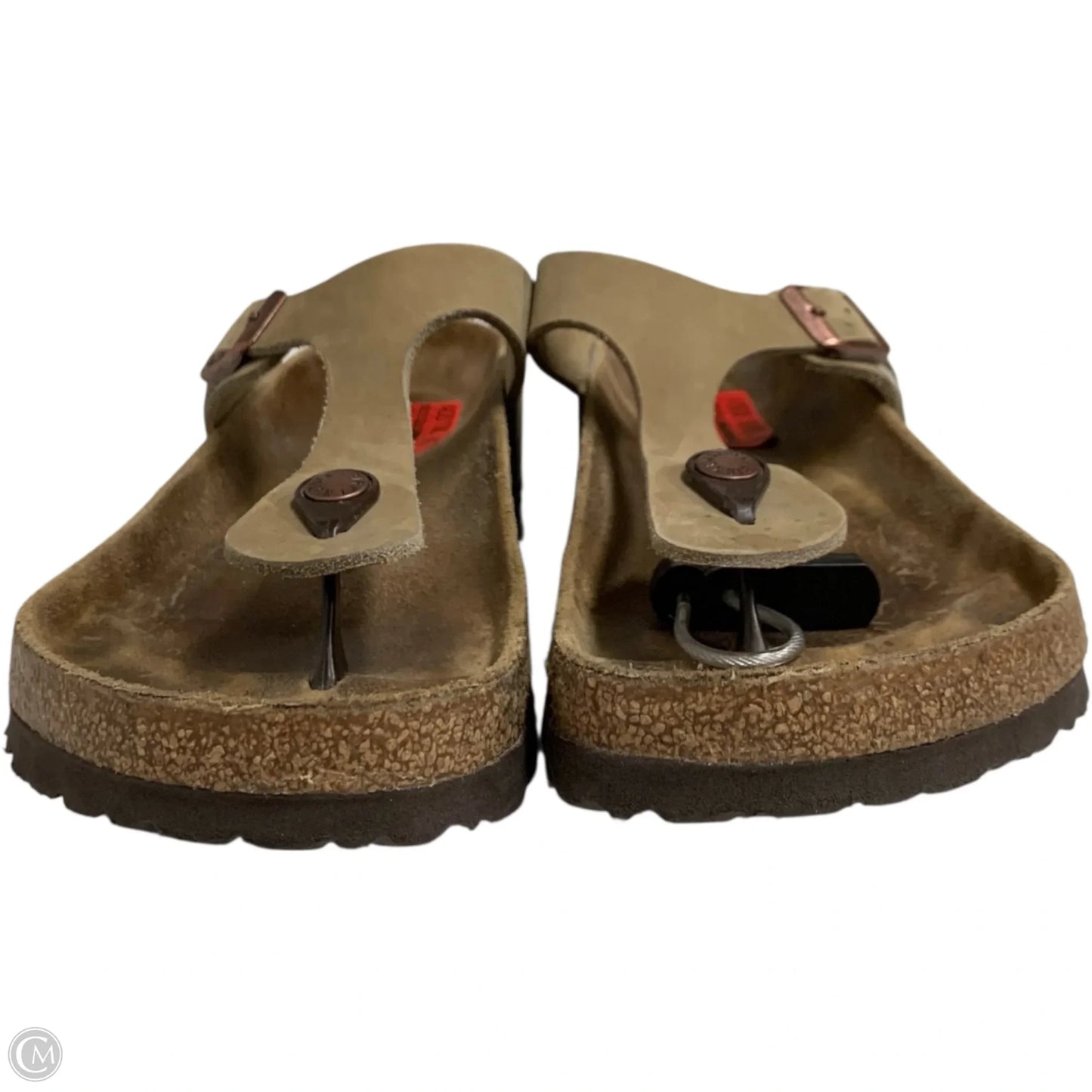 Sandals Flats By Birkenstock In Tan, Size: 8