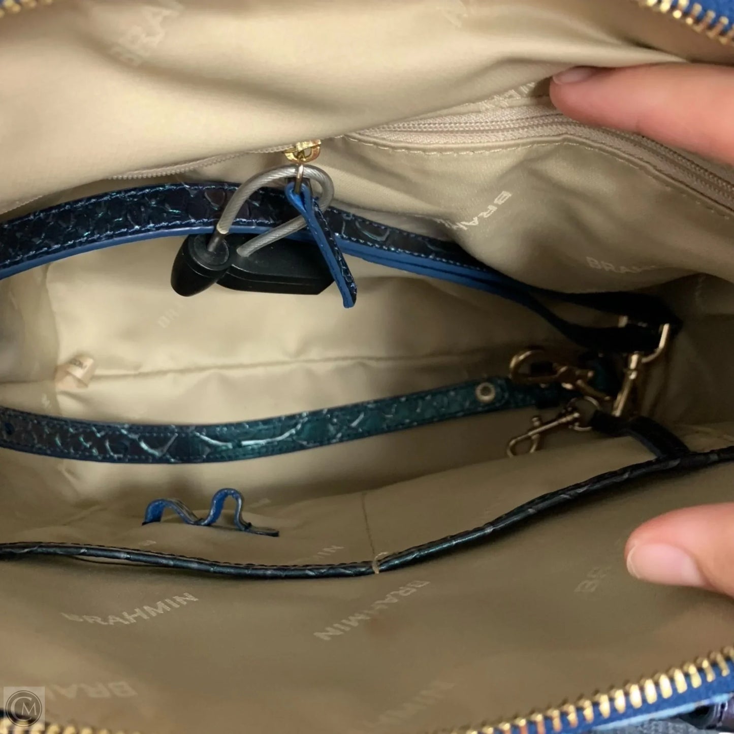 Handbag Designer By Brahmin, Size: Large