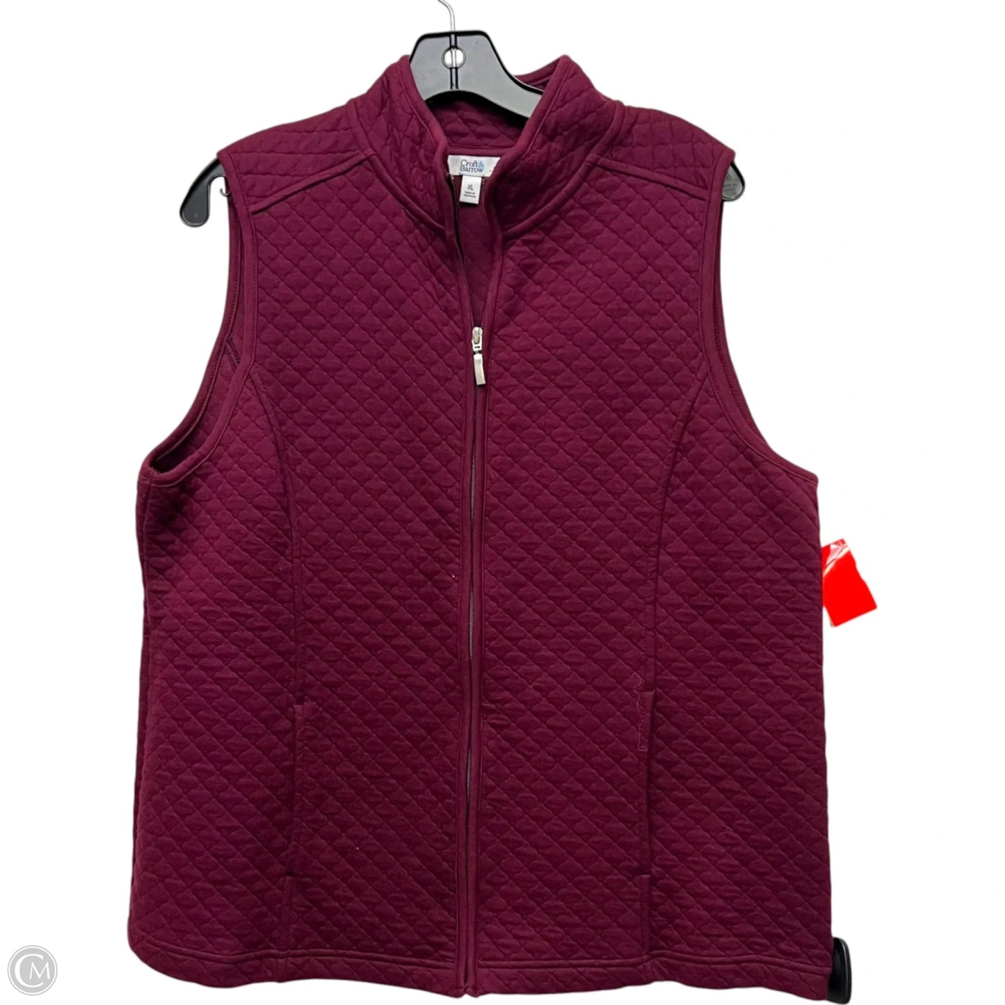 Vest Puffer & Quilted By Croft And Barrow In Maroon, Size: Xl