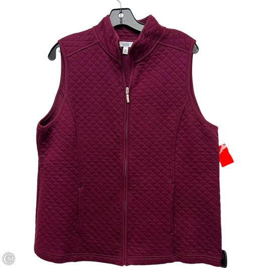 Vest Puffer & Quilted By Croft And Barrow In Maroon, Size: Xl