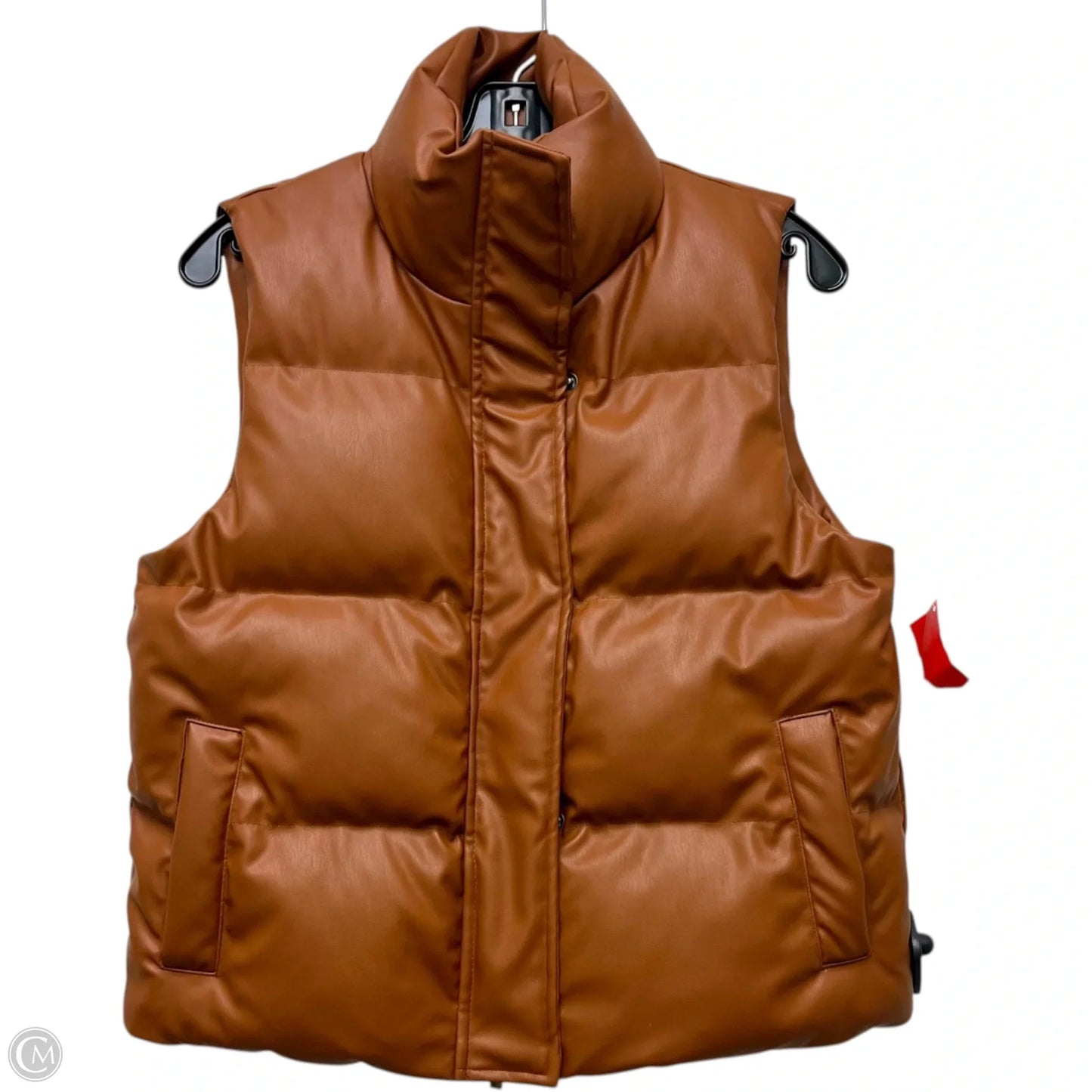 Vest Puffer & Quilted By A New Day In Brown, Size: Xs