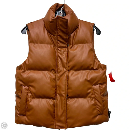 Vest Puffer & Quilted By A New Day In Brown, Size: Xs