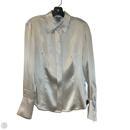 Blouse Long Sleeve By Ann Taylor In White, Size: S