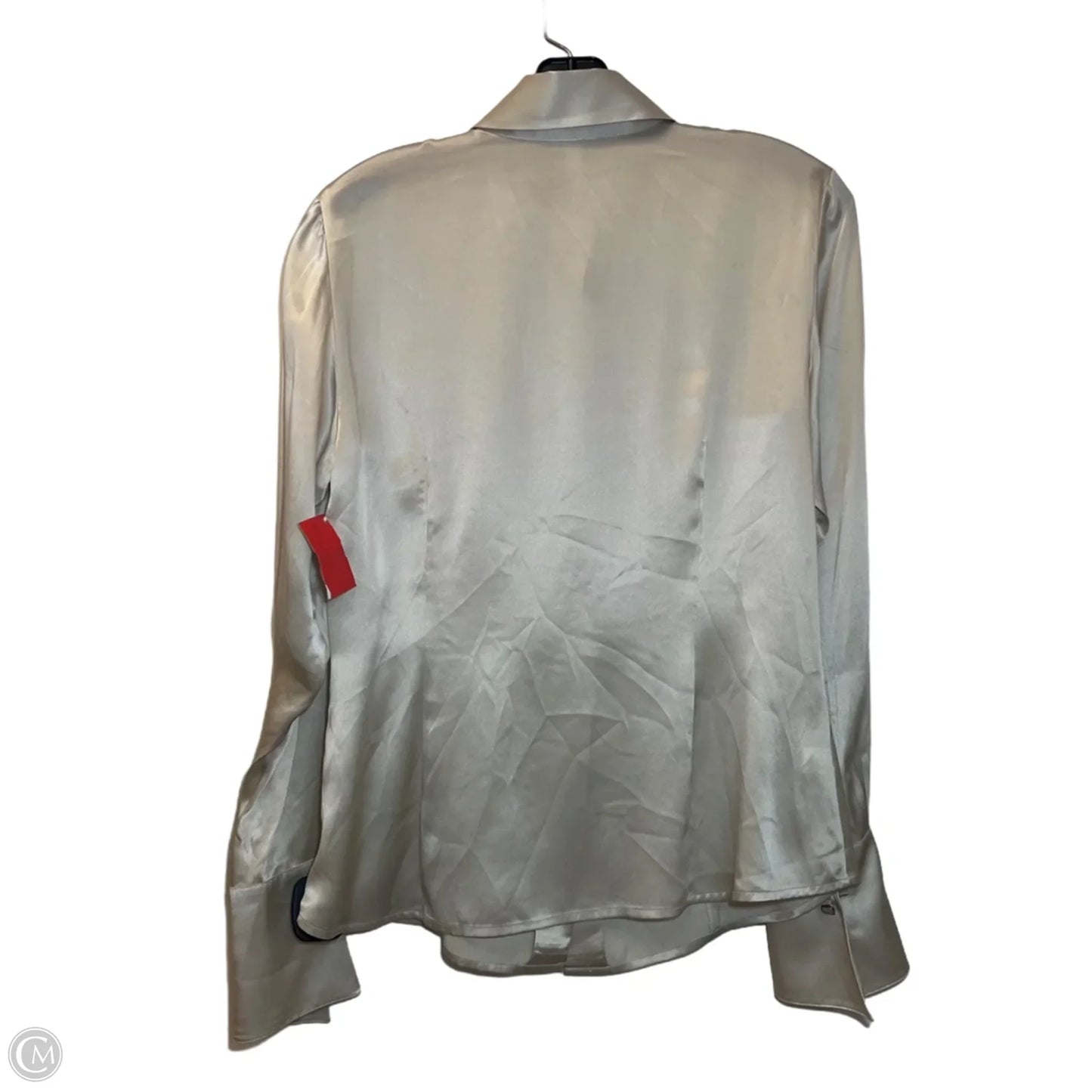 Blouse Long Sleeve By Ann Taylor In White, Size: S