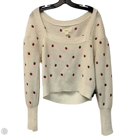 Sweater By Maeve In Red & White, Size: M