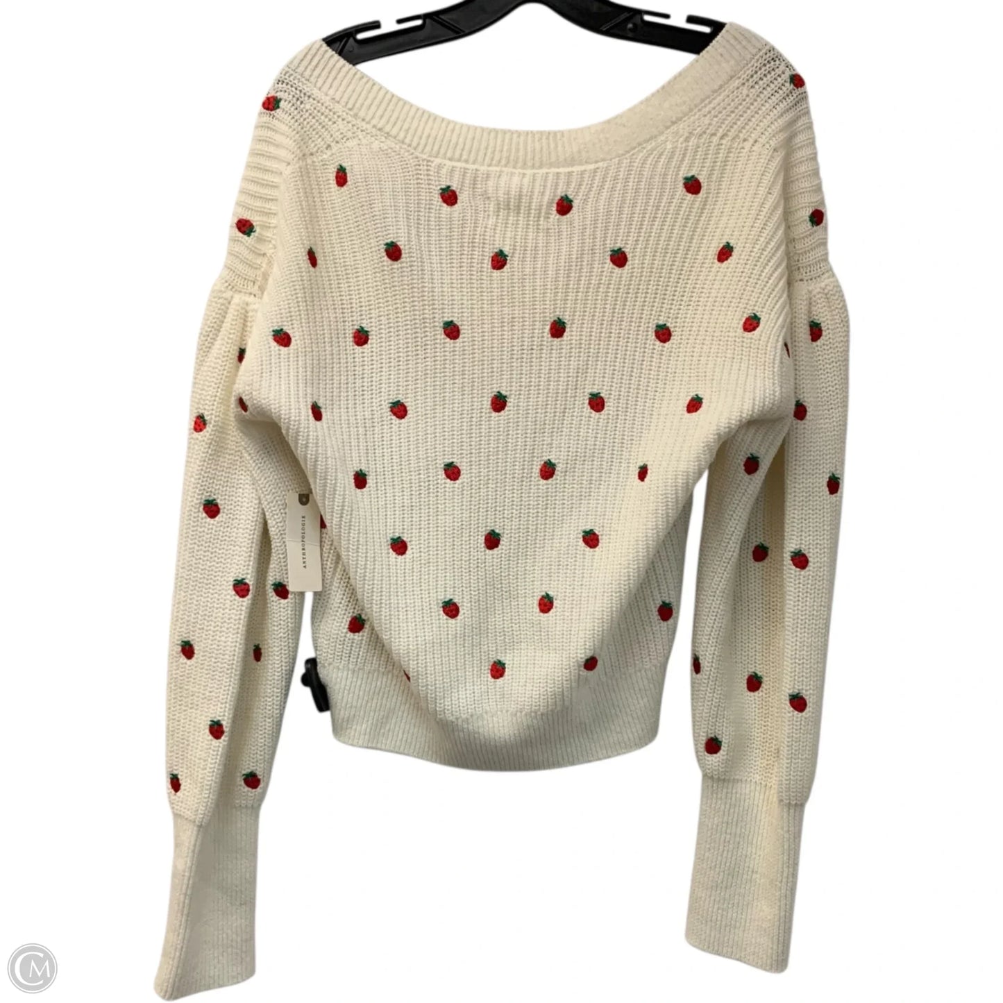 Sweater By Maeve In Red & White, Size: M