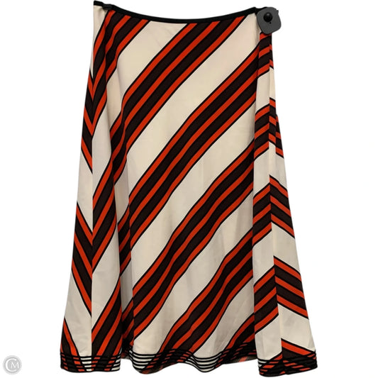 Skirt Designer By Tory Burch In Orange & White, Size: S
