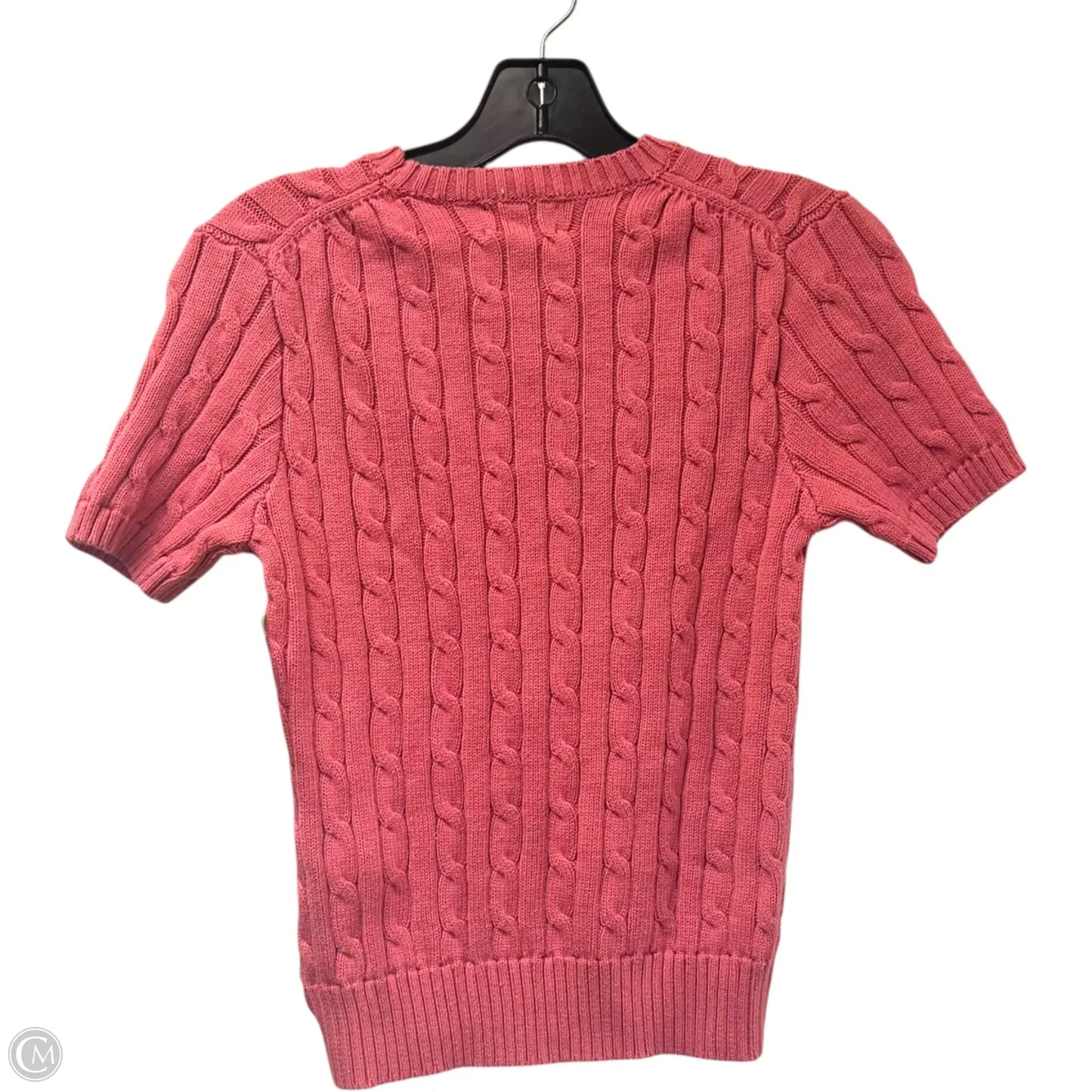 Sweater Short Sleeve By Polo Ralph Lauren In Pink, Size: S