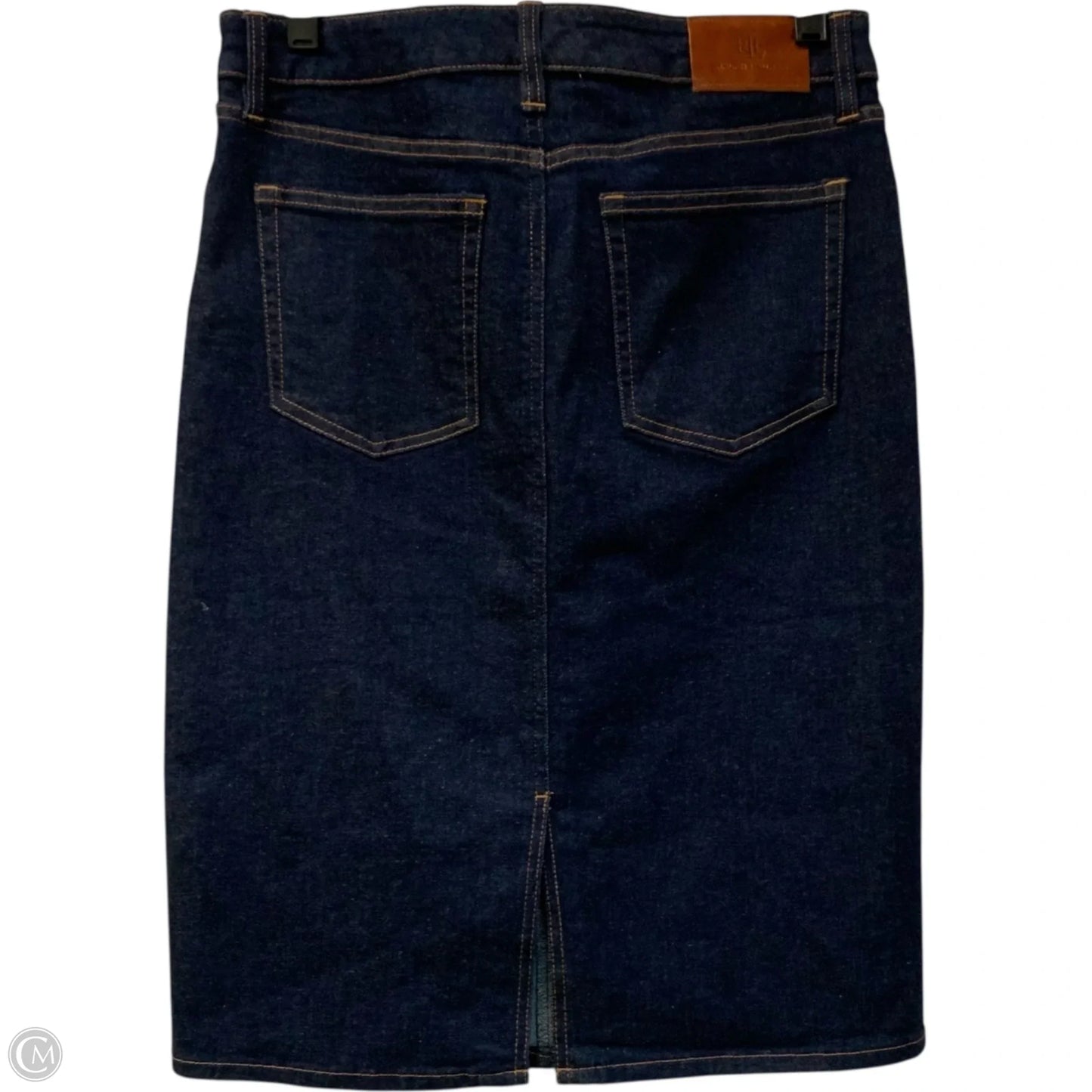 Skirt Midi By Lauren By Ralph Lauren In Blue Denim, Size: S